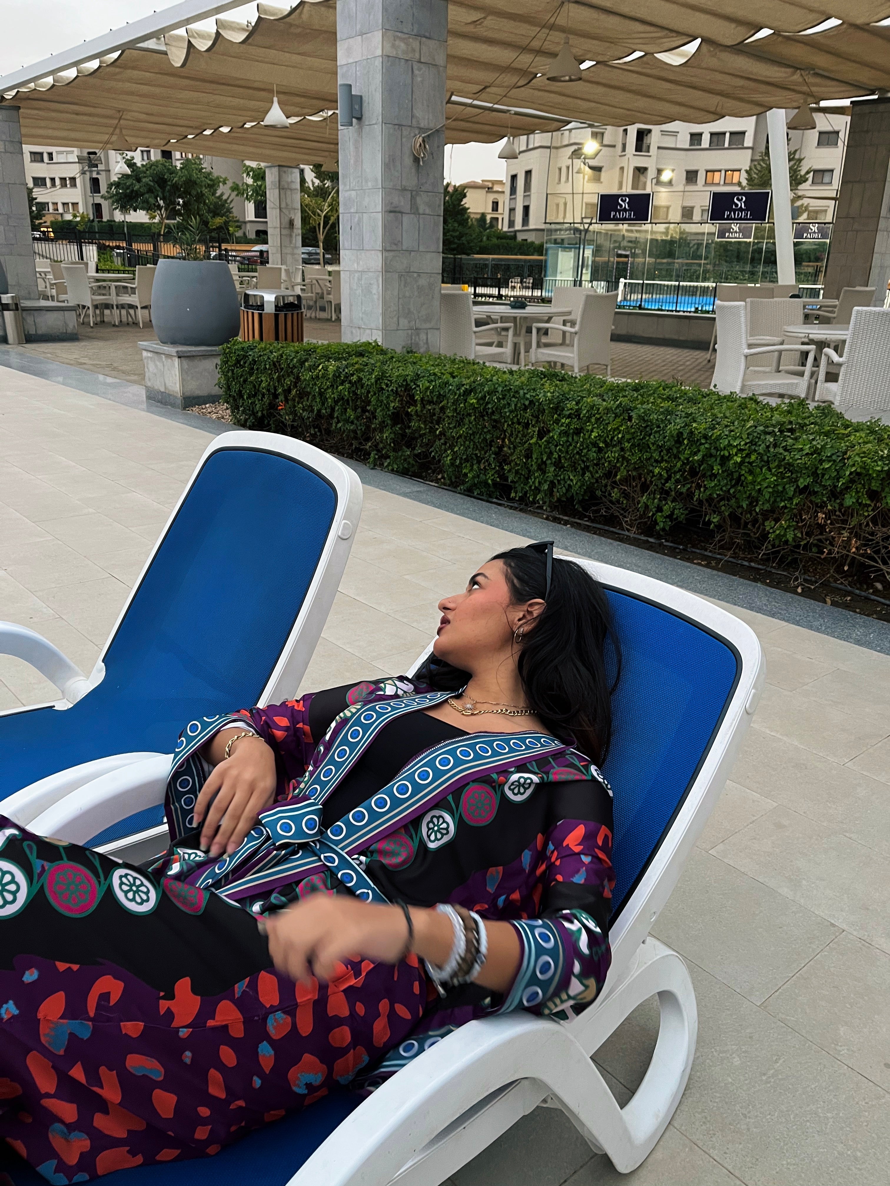 Image of Satin Black Serenity Kimono